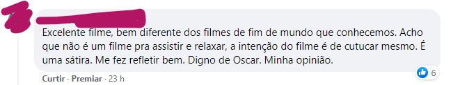 O que as pessoas estão comentando do filme Não Olhe Para Cima?