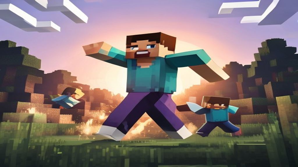 Jogador teleportando no Minecraft
