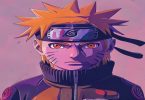 Naruto Uzumaki em uma pose heroica