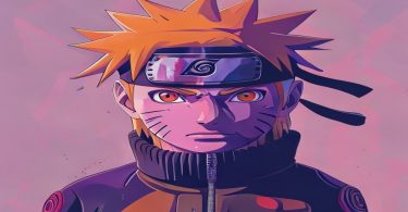 Naruto Uzumaki em uma pose heroica