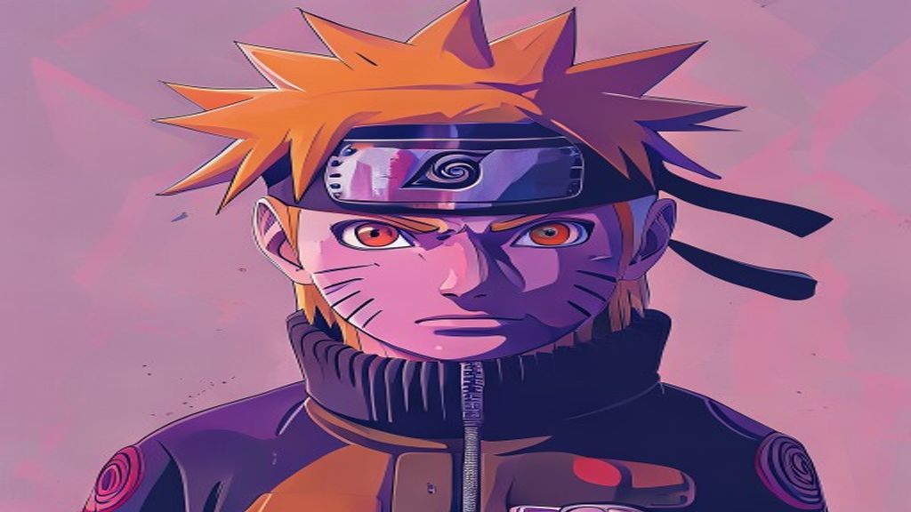 Naruto Uzumaki em uma pose heroica