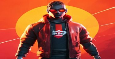Jogador do Fortnite com um skin raro comprado com V-Bucks