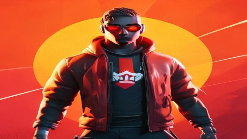 Jogador do Fortnite com um skin raro comprado com V-Bucks