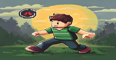Criança jogando Roblox com alerta de segurança