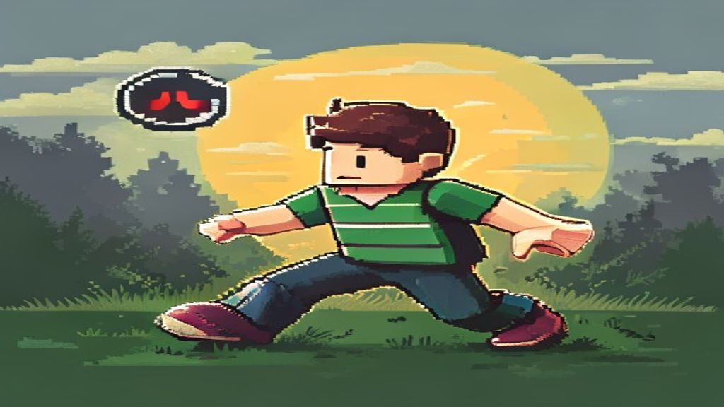 Criança jogando Roblox com alerta de segurança