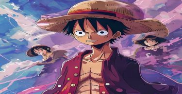 Capa do anime One Piece com Monkey D. Luffy