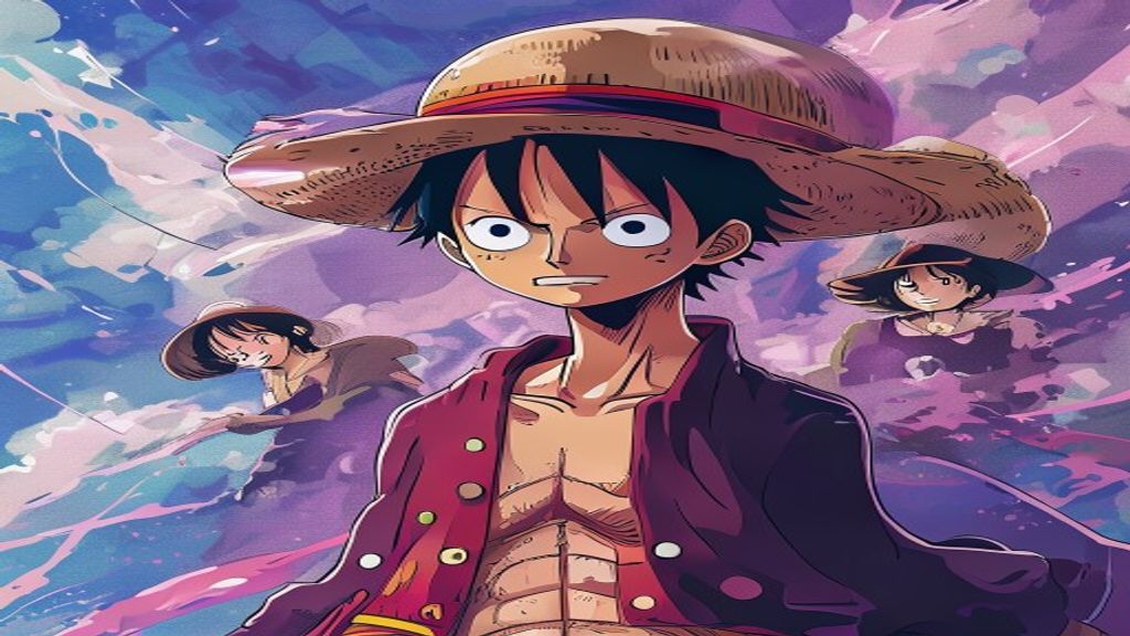 Capa do anime One Piece com Monkey D. Luffy