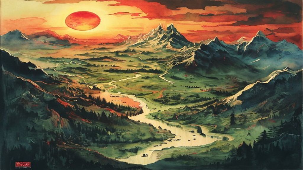 Mapa de Middle-earth com as principais localizações de Senhor dos Anéis e Hobbit