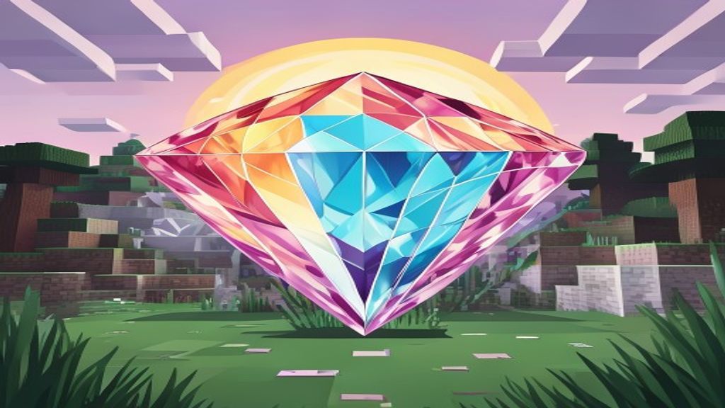 Bloco de diamante no Minecraft