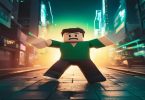 Jogador de Roblox construindo um mundo