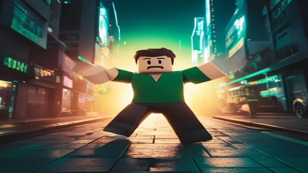 Jogador de Roblox construindo um mundo
