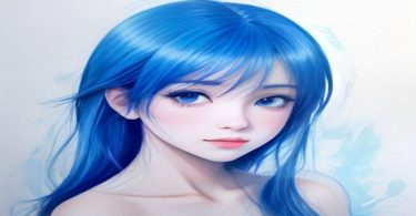 Desenho de anime feminino com cabelos longos
