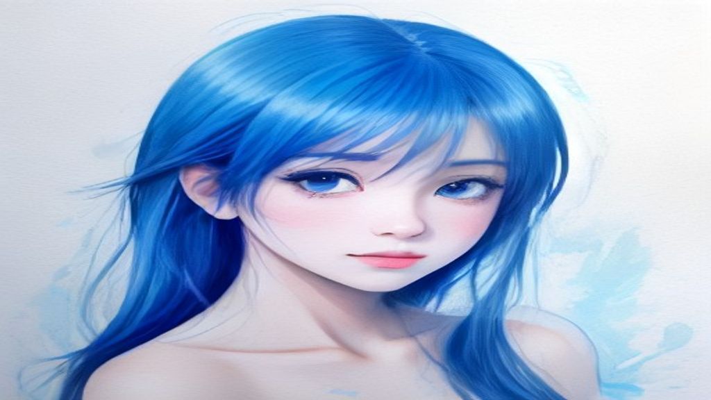 Desenho de anime feminino com cabelos longos