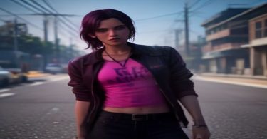 Personagem de GTA 5 em ação
