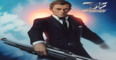 James Bond com uma pistola