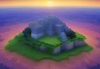 Minecraft em ação, com blocos e criaturas