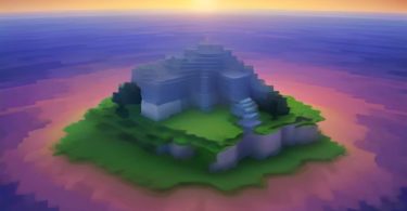 Minecraft em ação, com blocos e criaturas