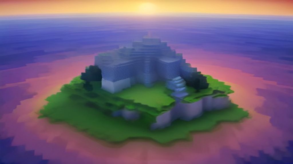 Minecraft em ação, com blocos e criaturas