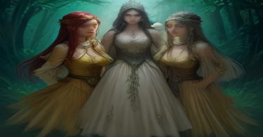 Grupo de personagens de RPG com nomes criativos em cenário de fantasia
