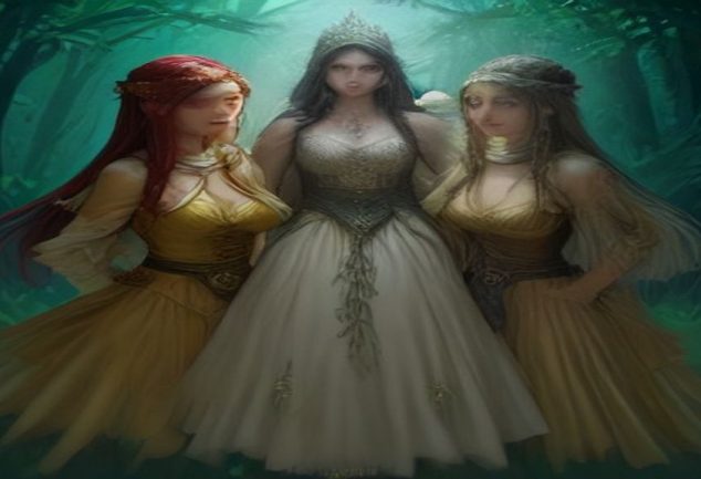 Grupo de personagens de RPG com nomes criativos em cenário de fantasia
