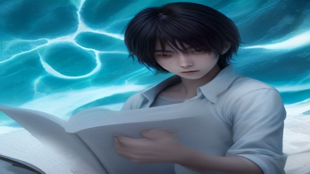 Light Yagami com o caderno da morte