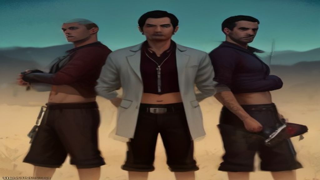 Michael, Franklin e Trevor em GTA 5