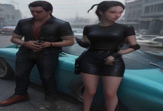 Capa de GTA 6 com Lucia, Jason e um carro esportivo, representando os veículos do jogo