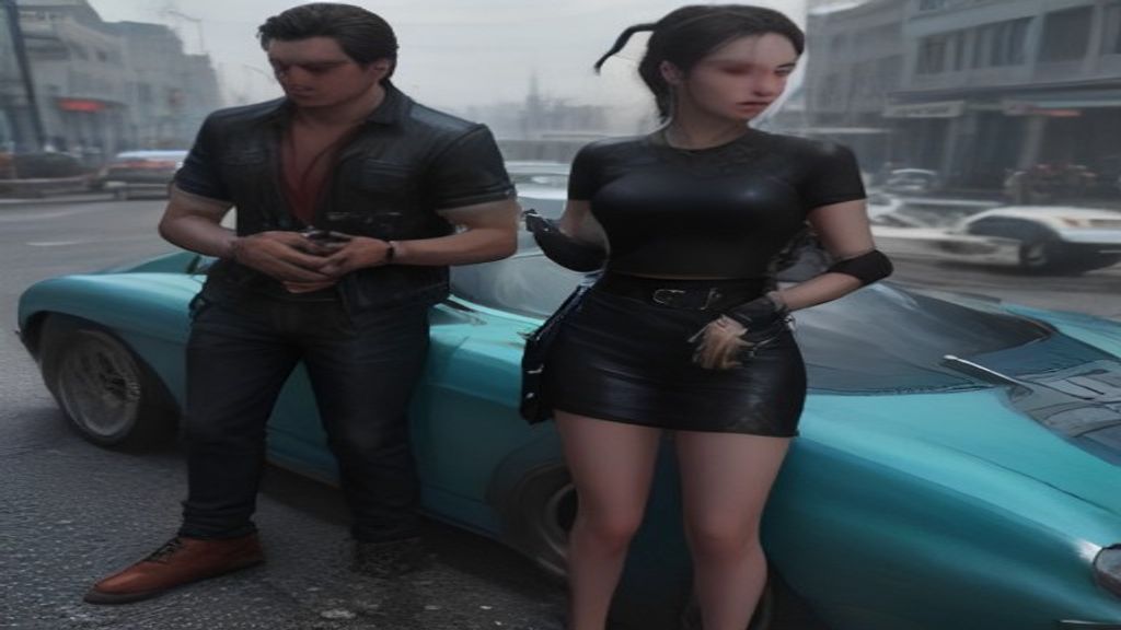 Capa de GTA 6 com Lucia, Jason e um carro esportivo, representando os veículos do jogo